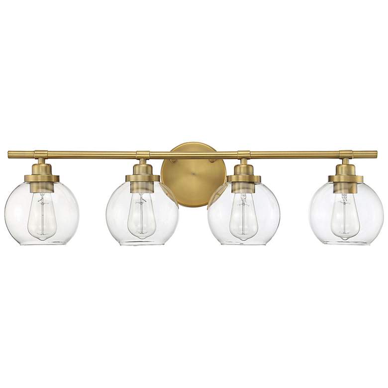 Image 2 Savoy House Essentials Carson 30" Wide 4-Light Warm Brass Bath Light more views