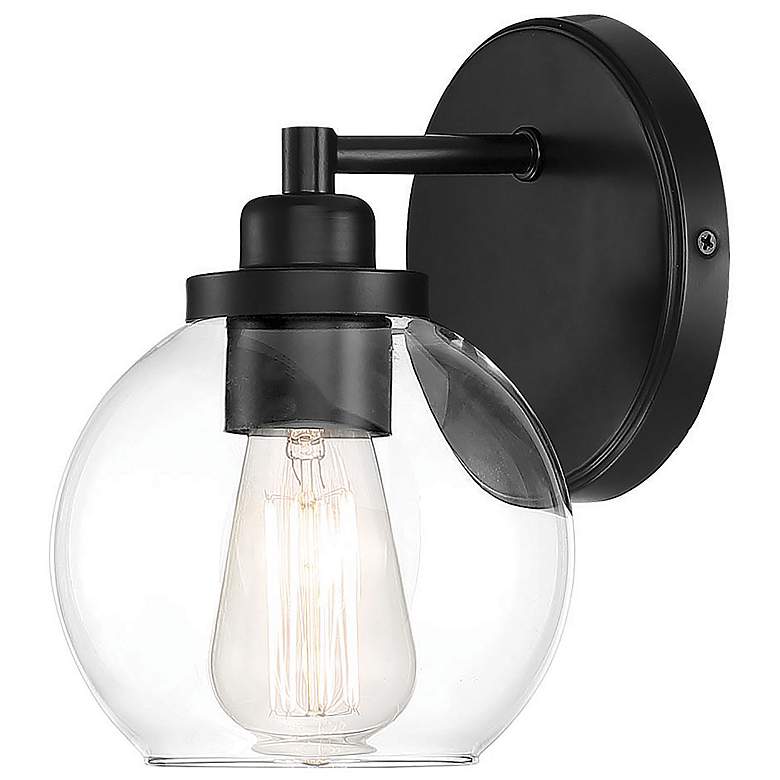 Image 3 Savoy House Essentials Carson 5.5" Wide 1-Light Matte Black Bath Light more views