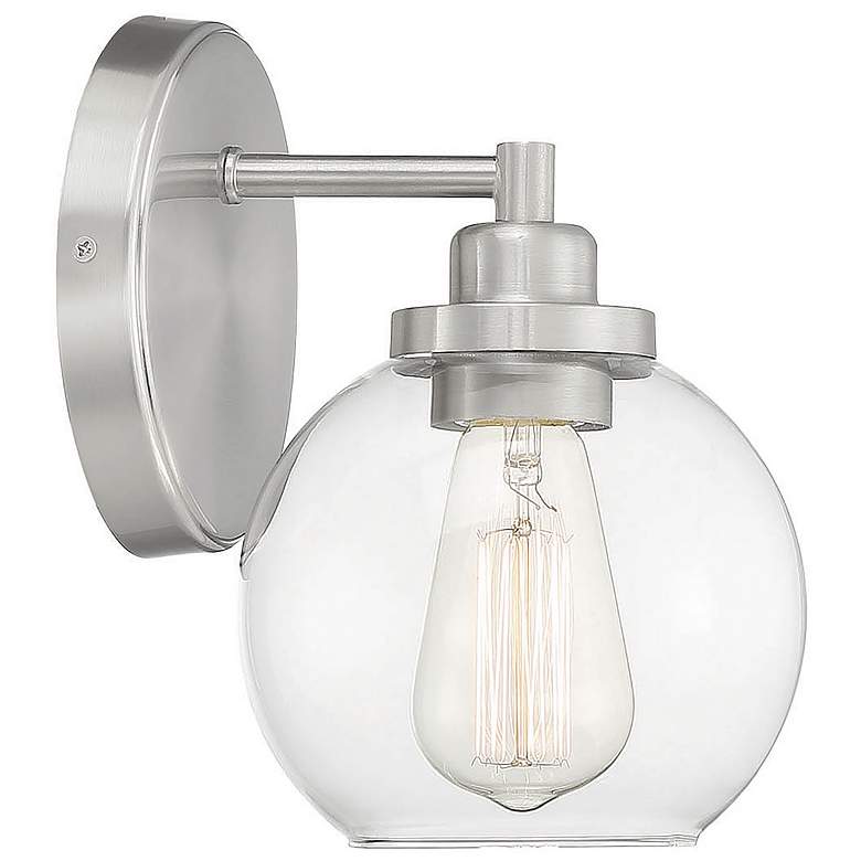 Image 4 Savoy House Essentials Carson 5.5" Wide 1-Light Satin Nickel Bath Ligh more views