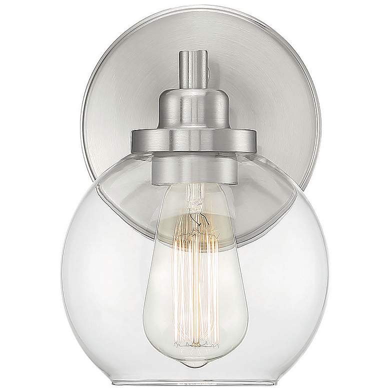 Image 5 Savoy House Essentials Carson 5.5" Wide 1-Light Satin Nickel Bath Ligh more views