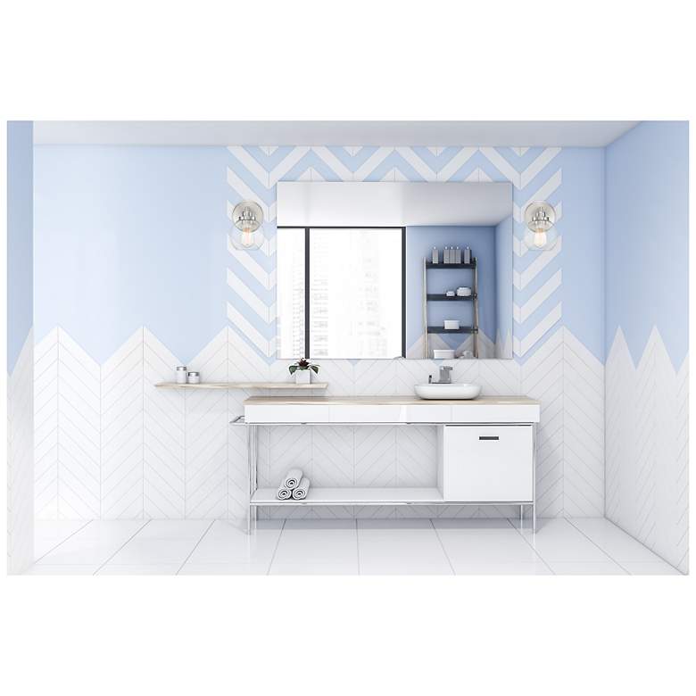 Image 7 Savoy House Essentials Carson 5.5" Wide 1-Light Satin Nickel Bath Ligh more views