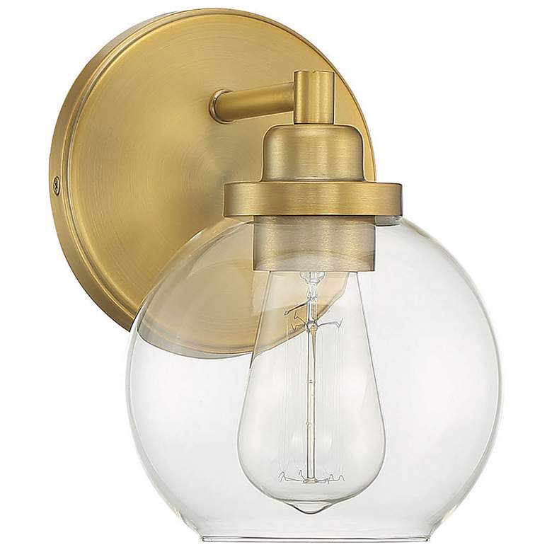 Image 2 Savoy House Essentials Carson 5.5" Wide 1-Light Warm Brass Bath Light more views