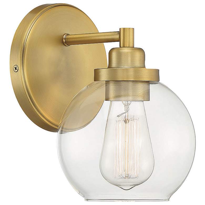 Image 3 Savoy House Essentials Carson 5.5" Wide 1-Light Warm Brass Bath Light more views