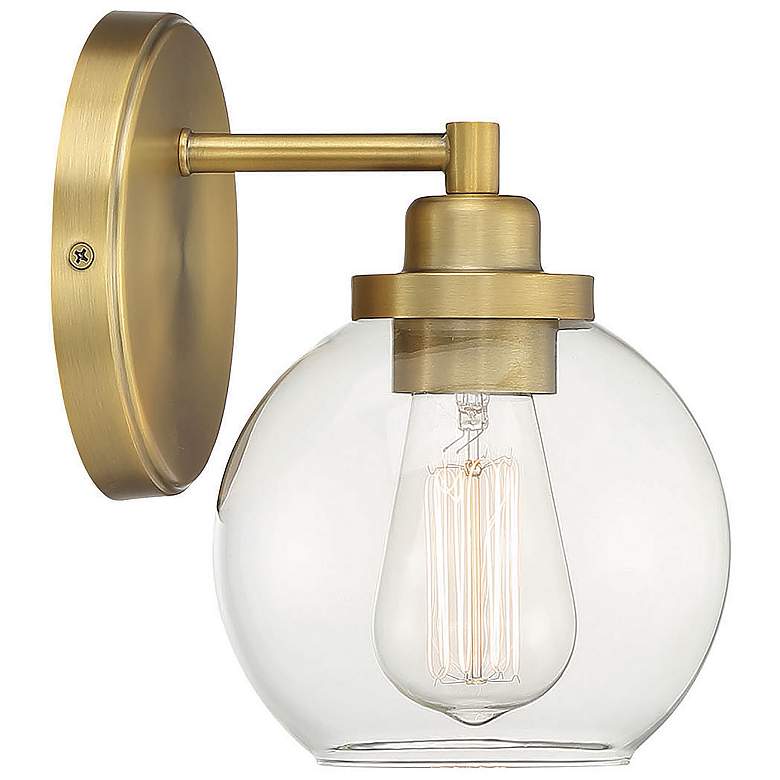 Image 4 Savoy House Essentials Carson 5.5" Wide 1-Light Warm Brass Bath Light more views