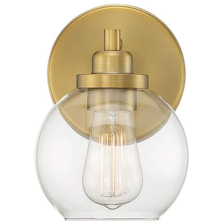 Image 5 Savoy House Essentials Carson 5.5" Wide 1-Light Warm Brass Bath Light more views
