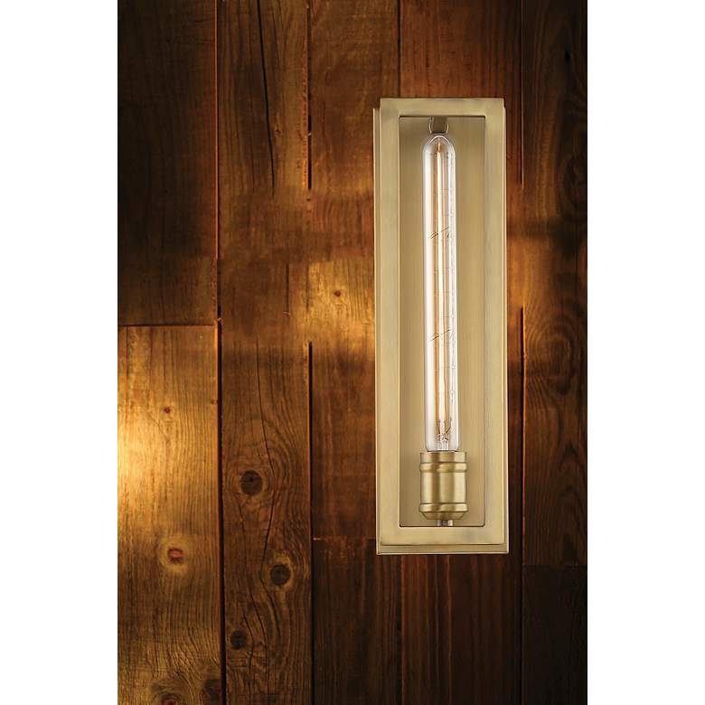 Image 1 Savoy House Essentials Clifton 15.25" High Warm Brass 1-Light Wall Sco