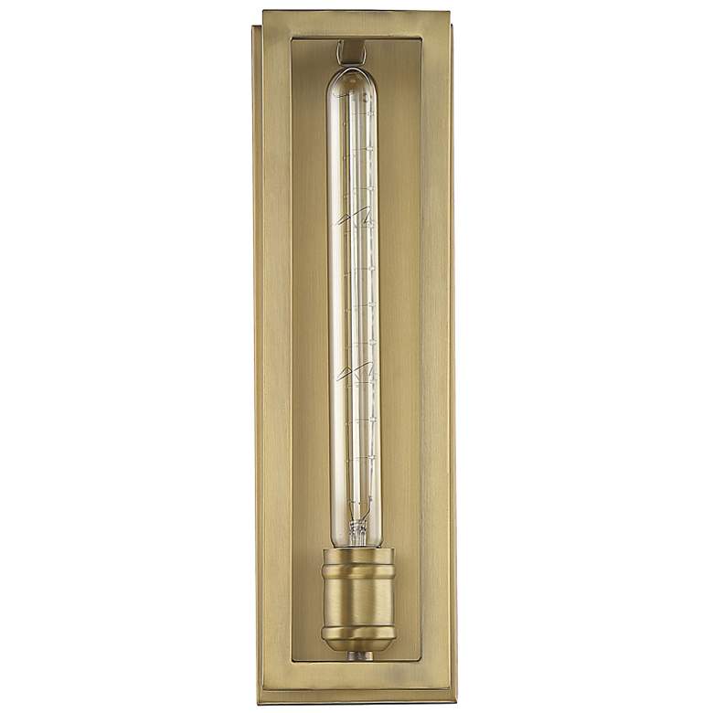 Image 4 Savoy House Essentials Clifton 15.25" High Warm Brass 1-Light Wall Sco more views