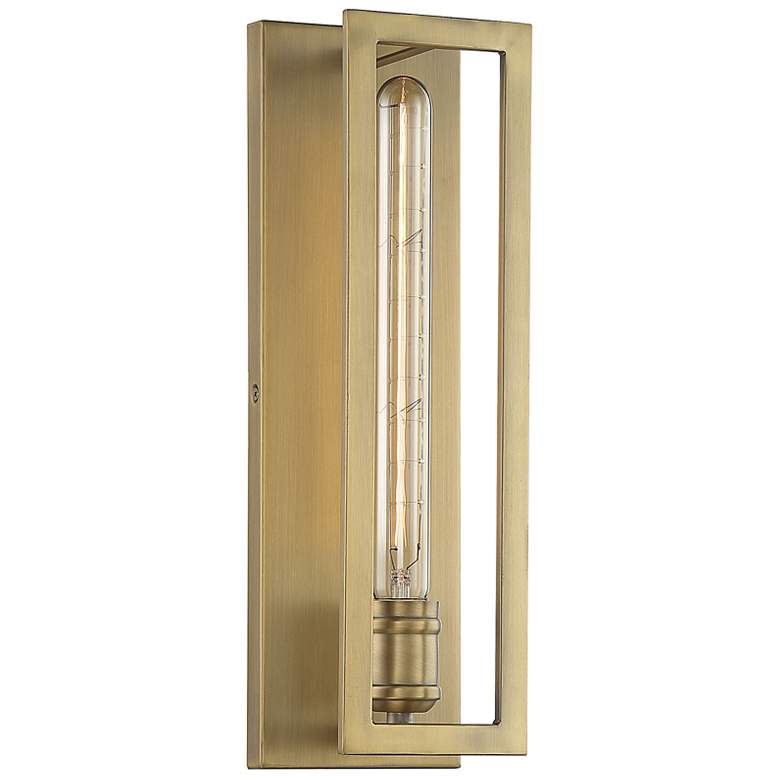 Image 5 Savoy House Essentials Clifton 15.25" High Warm Brass 1-Light Wall Sco more views