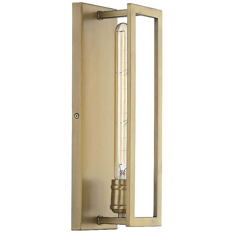 Image 6 Savoy House Essentials Clifton 15.25" High Warm Brass 1-Light Wall Sco more views