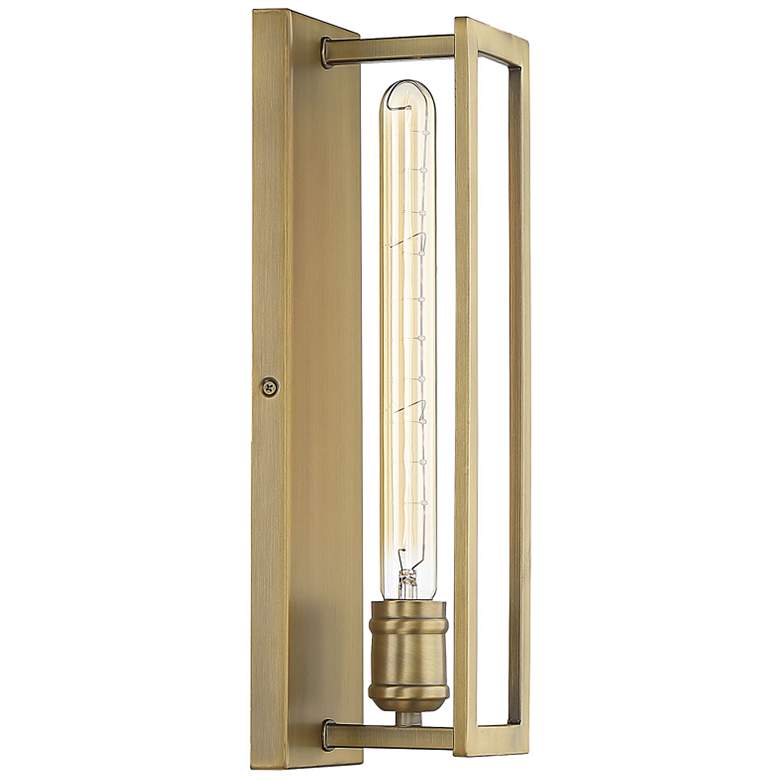 Image 7 Savoy House Essentials Clifton 15.25" High Warm Brass 1-Light Wall Sco more views