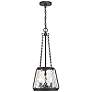 1_Savoy House Essentials Crawford 12" Wide Matte Black 3-Light Pendant