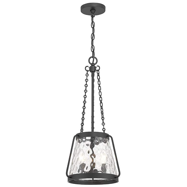 Image 3 Savoy House Essentials Crawford 12" Wide Matte Black 3-Light Pendant more views