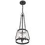 4_Savoy House Essentials Crawford 12" Wide Matte Black 3-Light Pendant more views