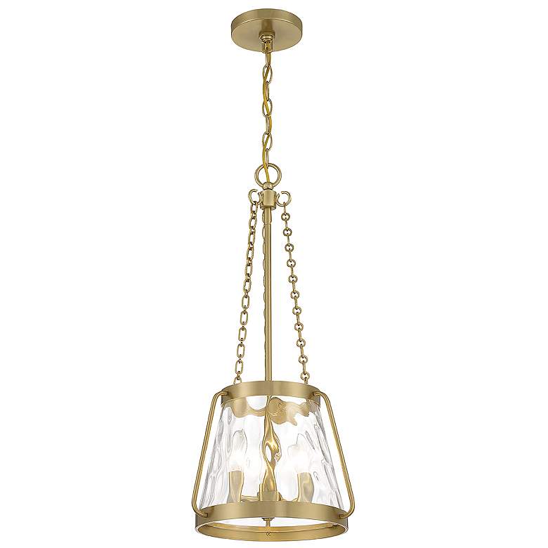 Image 3 Savoy House Essentials Crawford 12" Wide Warm Brass 3-Light Pendant more views