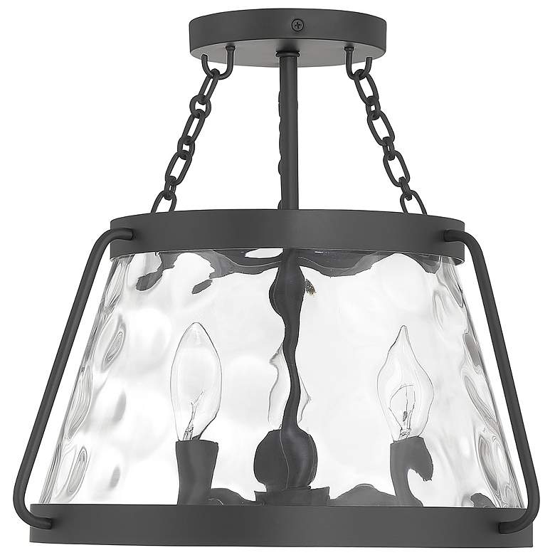 Image 2 Savoy House Essentials Crawford 15" Wide Matte Black 3-Light Ceiling L more views