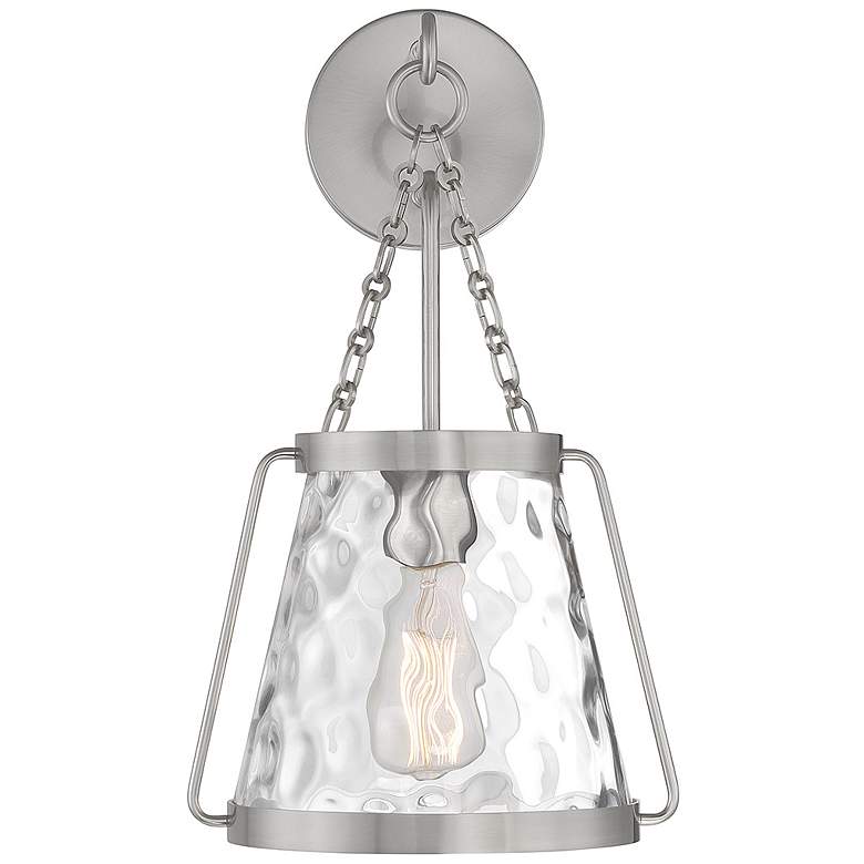 Image 3 Savoy House Essentials Crawford 17.25" High Satin Nickel Wall Sconce more views