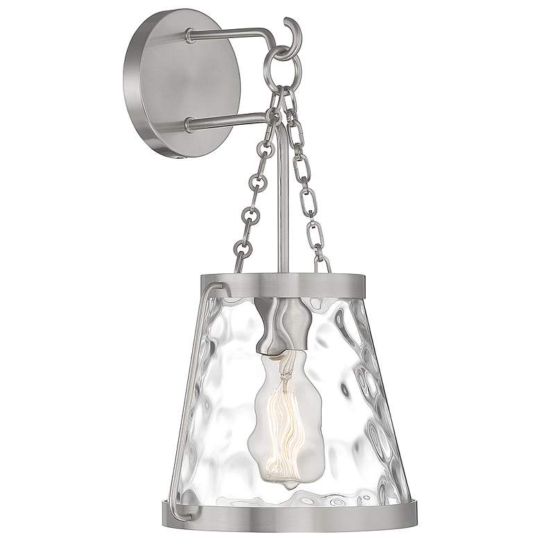 Image 4 Savoy House Essentials Crawford 17.25" High Satin Nickel Wall Sconce more views