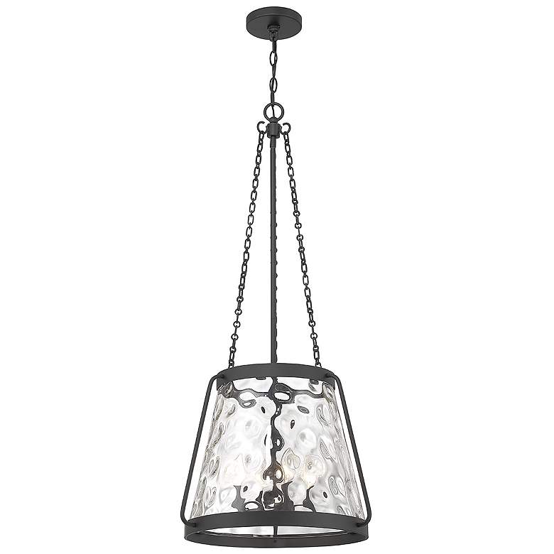 Image 3 Savoy House Essentials Crawford 18" Wide Matte Black 4-Light Pendant more views
