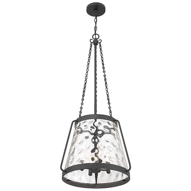 Image 4 Savoy House Essentials Crawford 18" Wide Matte Black 4-Light Pendant more views