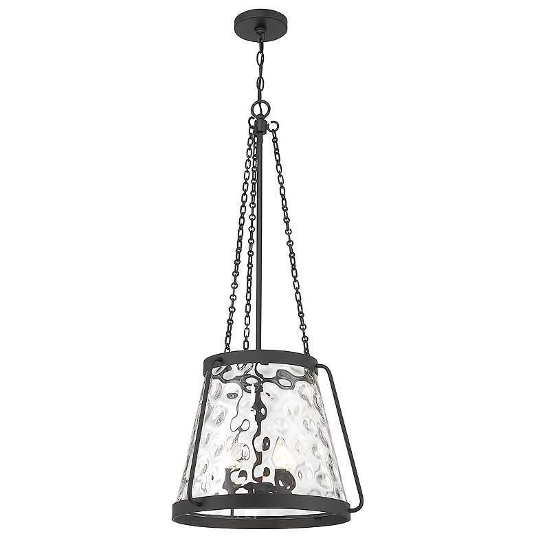 Image 5 Savoy House Essentials Crawford 18" Wide Matte Black 4-Light Pendant more views