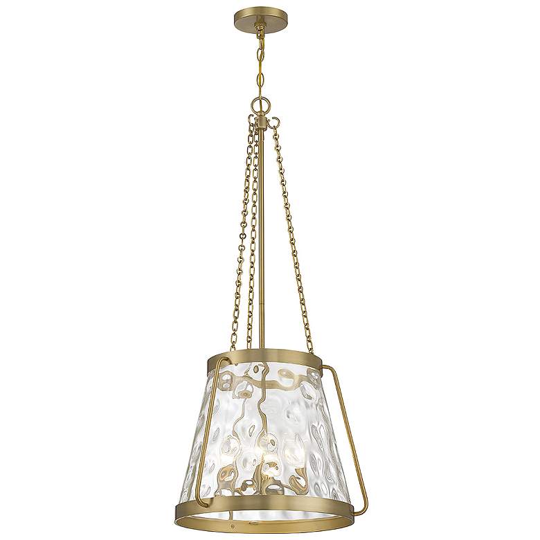 Image 5 Savoy House Essentials Crawford 18" Wide Warm Brass 4-Light Pendant more views