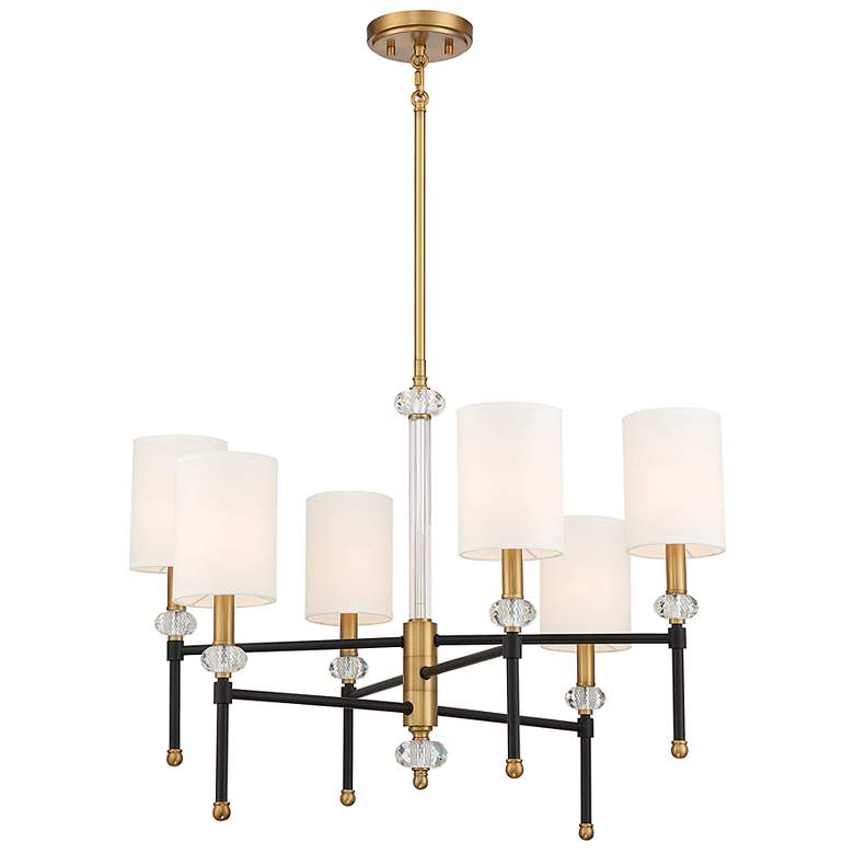 Image 3 Savoy House Essentials Crosby 16" Wide Matte Black Linear Chandelier more views