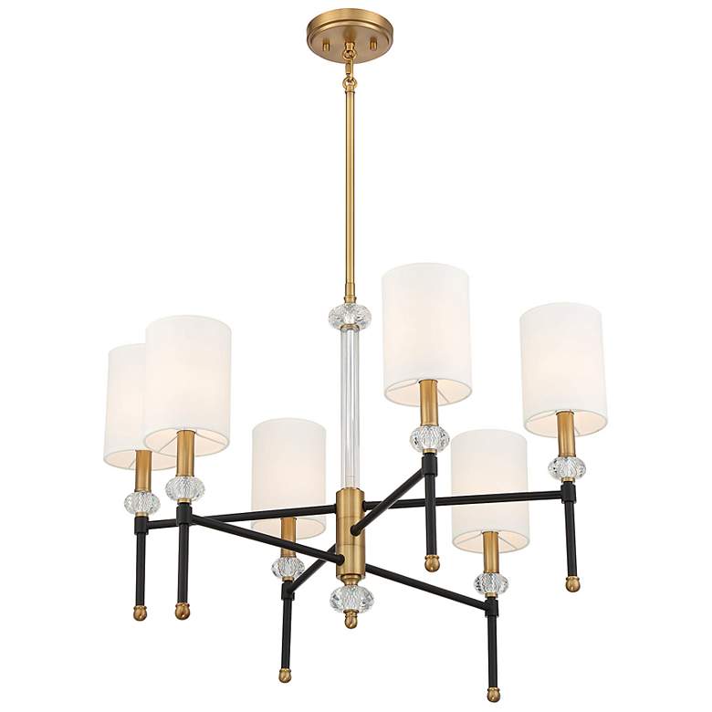 Image 4 Savoy House Essentials Crosby 16" Wide Matte Black Linear Chandelier more views