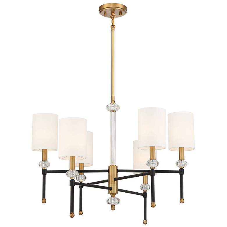 Image 5 Savoy House Essentials Crosby 16" Wide Matte Black Linear Chandelier more views