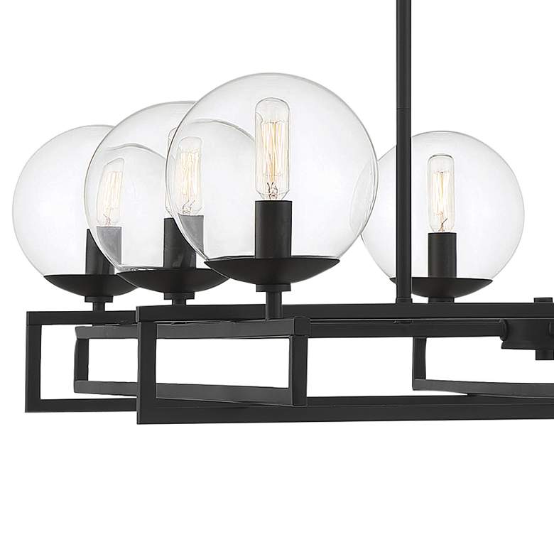 Image 2 Savoy House Essentials Crosby 30 inch Wide Matte Black 8-Light Chandelier more views