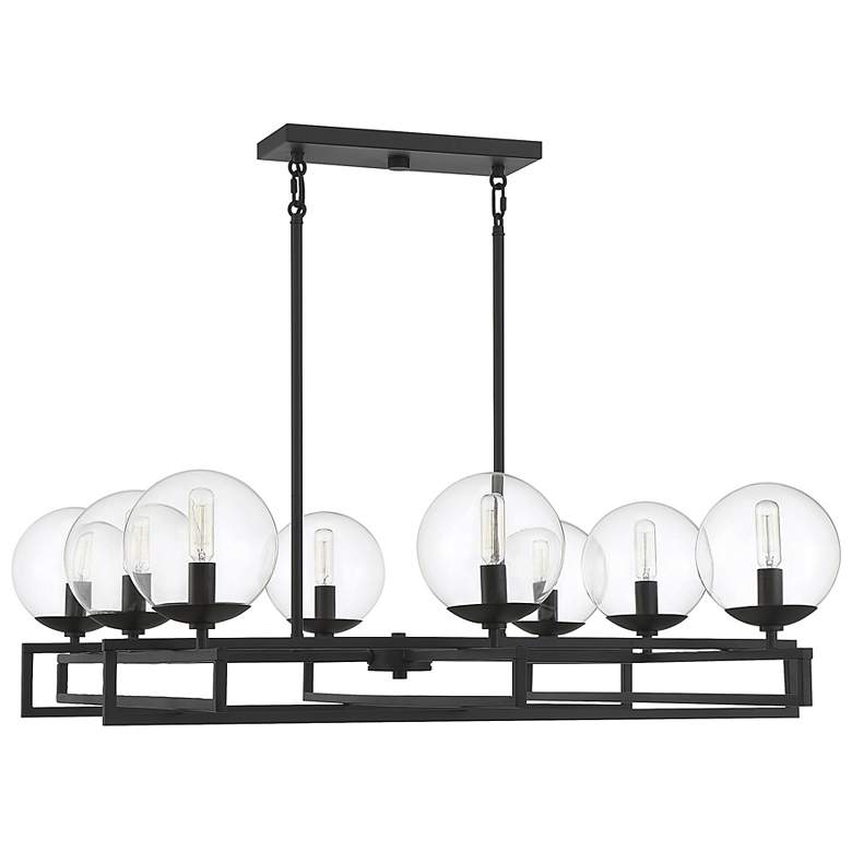 Image 3 Savoy House Essentials Crosby 30" Wide Matte Black 8-Light Chandelier more views