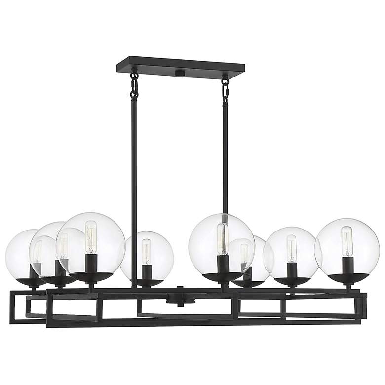 Image 3 Savoy House Essentials Crosby 30 inch Wide Matte Black 8-Light Chandelier more views