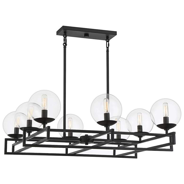 Image 5 Savoy House Essentials Crosby 30 inch Wide Matte Black 8-Light Chandelier more views