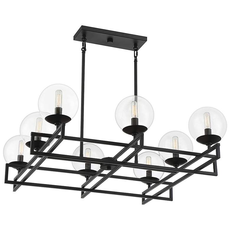 Image 6 Savoy House Essentials Crosby 30 inch Wide Matte Black 8-Light Chandelier more views