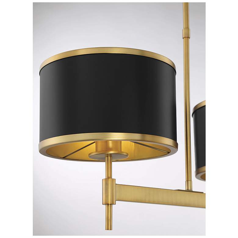 Image 6 Savoy House Essentials Denton 11" Wide Warm Brass Linear Chandelier more views