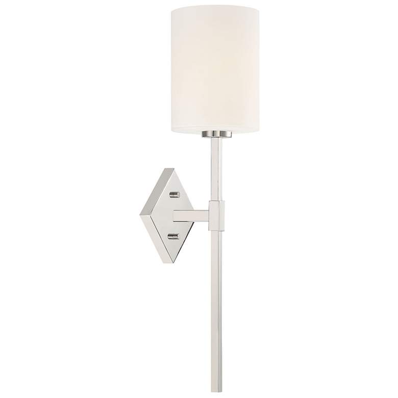 Image 1 Savoy House Essentials Destin 25" High Polished Nickel 1-Light Wall Sc