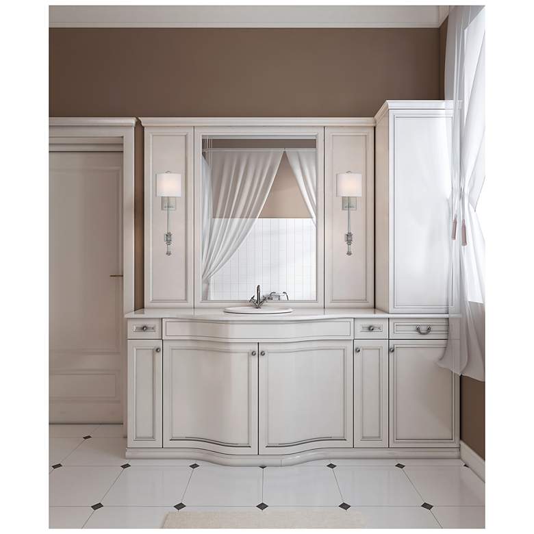 Image 4 Savoy House Essentials Devon 26.5" High Satin Nickel 1-Light Wall Scon more views