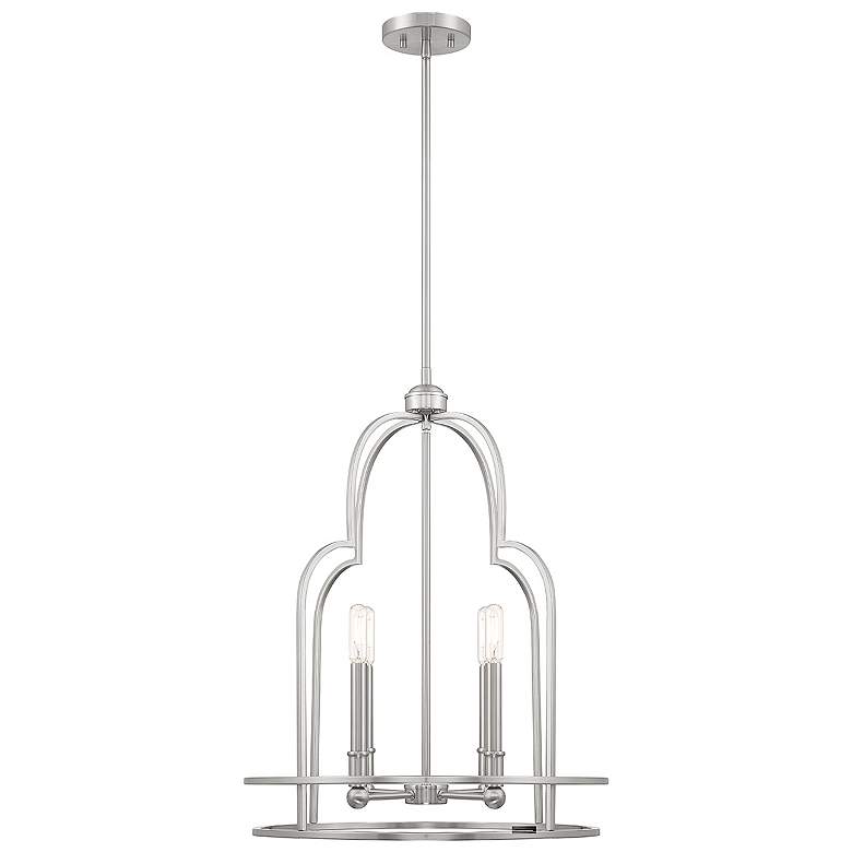 Image 5 Savoy House Essentials Diplomat 20" Wide Satin Nickel 4-Light Pendant more views