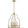 Thumbnail1 of Savoy House Essentials Diplomat 20" Wide Warm Brass 4-Light Pendant