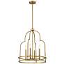 Thumbnail3 of Savoy House Essentials Diplomat 20" Wide Warm Brass 4-Light Pendant more views