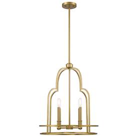 Image5 of Savoy House Essentials Diplomat 20" Wide Warm Brass 4-Light Pendant more views