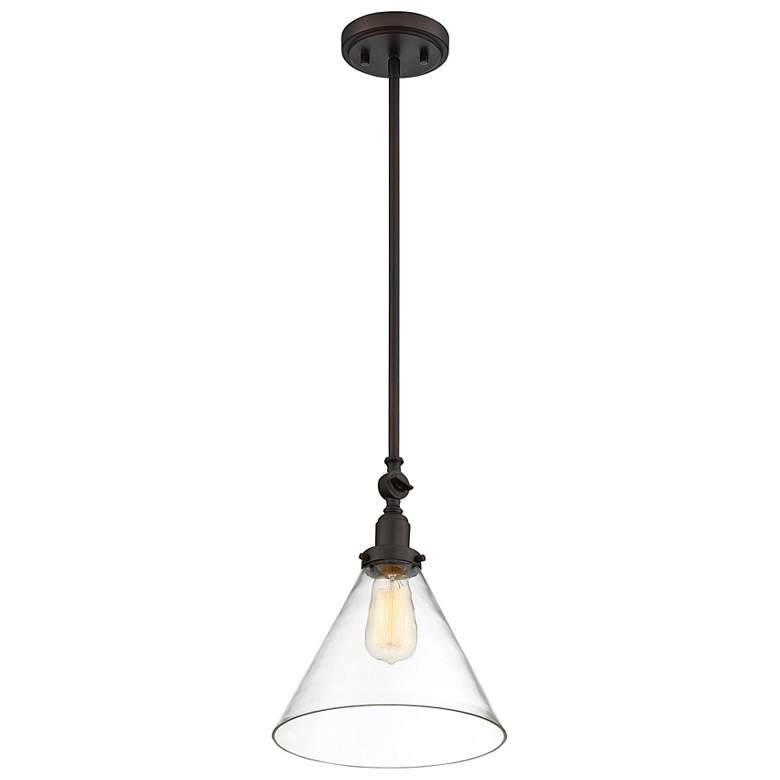Image 3 Savoy House Essentials Drake 10" Wide English Bronze 1-Light Pendant more views