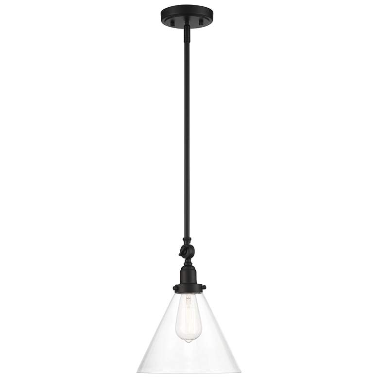 Image 1 Savoy House Essentials Drake 10" Wide Matte Black 1-Light Pendant