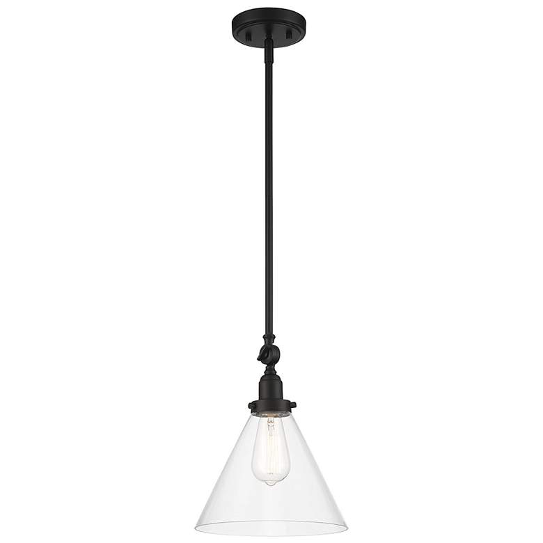 Image 3 Savoy House Essentials Drake 10" Wide Matte Black 1-Light Pendant more views