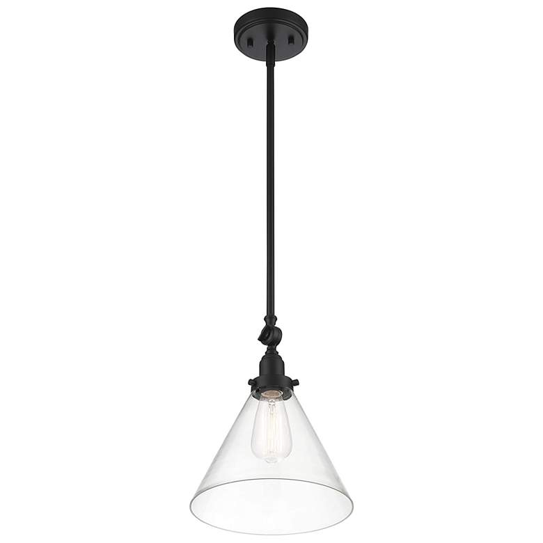 Image 4 Savoy House Essentials Drake 10" Wide Matte Black 1-Light Pendant more views