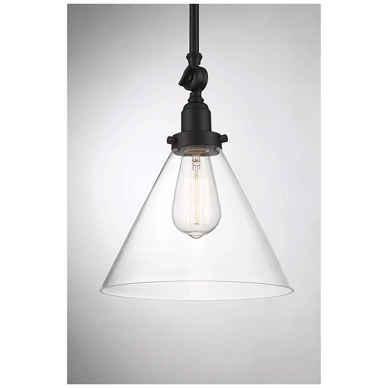 Image 5 Savoy House Essentials Drake 10" Wide Matte Black 1-Light Pendant more views