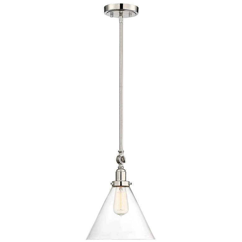 Image 1 Savoy House Essentials Drake 10 inch Wide Polished Nickel 1-Light Pendant
