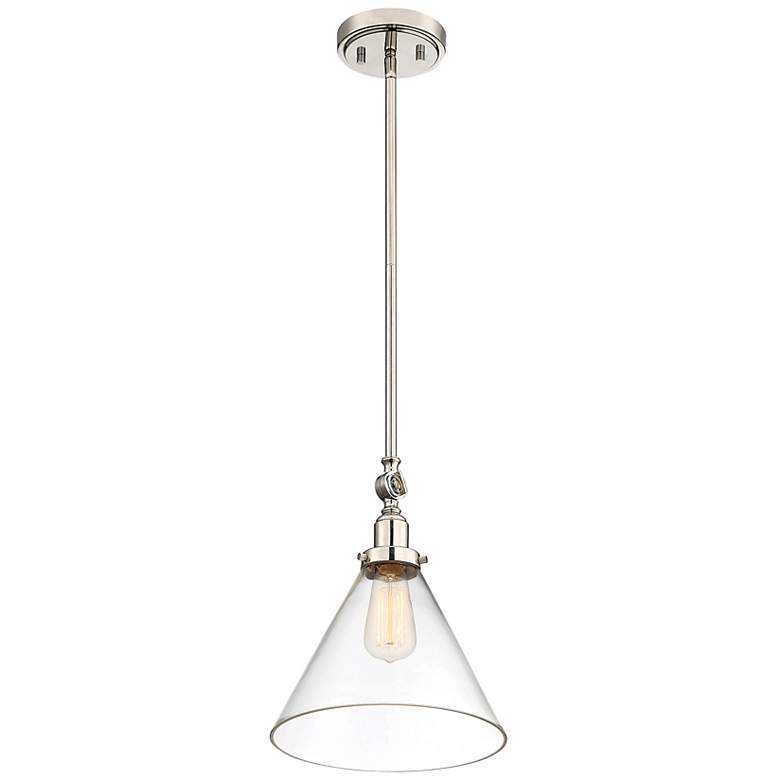 Image 2 Savoy House Essentials Drake 10" Wide Polished Nickel 1-Light Pendant more views