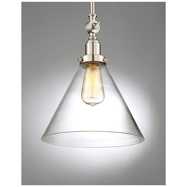 Image 3 Savoy House Essentials Drake 10" Wide Satin Nickel 1-Light Pendant more views