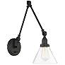 Thumbnail2 of Savoy House Essentials Drake 17.5" High Matte Black 1-Light Wall Sconc more views