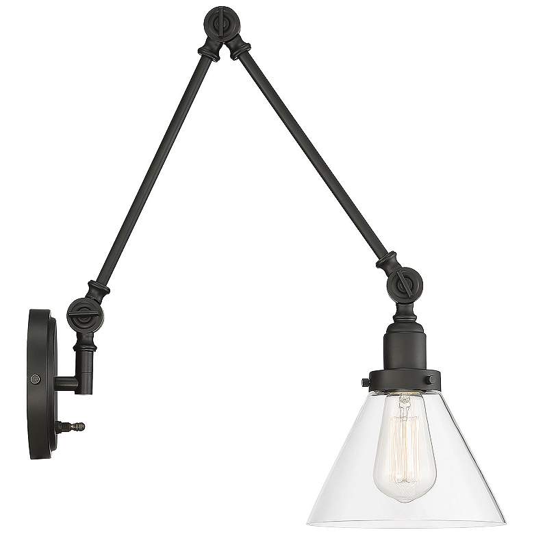 Image 3 Savoy House Essentials Drake 17.5" High Matte Black 1-Light Wall Sconc more views